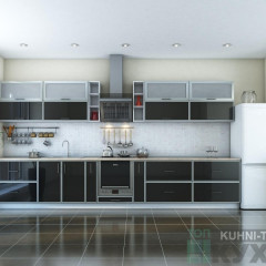 Прямая Кухня Фрейм глянцевая