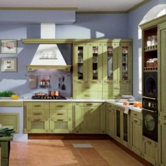 Кухня МДФ пластик Анже Зеленая
