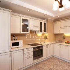 Кухня МДФ Классика бежевая