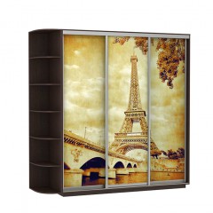Шкаф-купе Париж трехдверный Венге темный