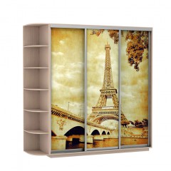 Шкаф-купе Париж трехдверный Венге светлое