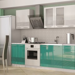 Кухня Модена-Бирюза глянцевая