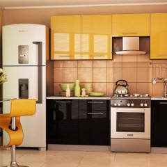 Кухня София Дюна Желтая глянцевая