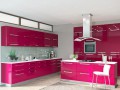Кухня Малина Хай тек
