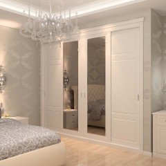 Шкаф-купе белого цвета Карти