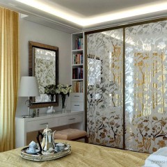 Шкаф-купе Пескоструй + столик