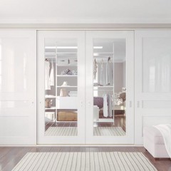 Шкаф-купе белого цвета Тео