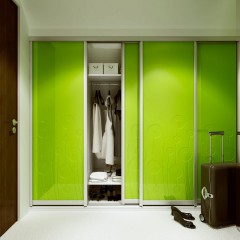 Шкаф-Купе модерн зеленый Встроенный
