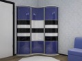 Шкаф-купе Угловой Синий оракал