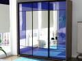 Шкаф-купе С Зеркалом синий оракал