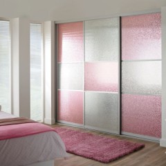 Шкаф-купе Розовый встроенный ЛДСП