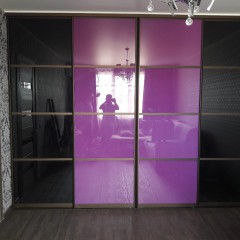 Шкаф-купе черный встроенный оракал 5