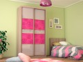 Шкаф-купе Розовый ЛДСП в детскую