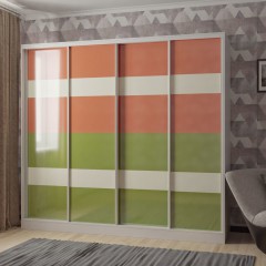 Шкаф-купе Марк зеленый двухцветный