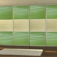 Шкаф-купе Элеон белый зеленый