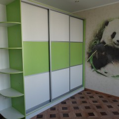 Шкаф-купе Элиан с открытыми полками зеленый