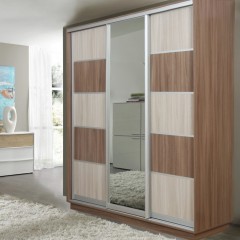 Шкаф-купе орех светлый с зеркалом