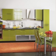 Кухня Олива глянцевая зеленая