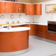 Кухня с радиусным фасадом Франческо