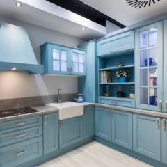 Кухня голубая Бьянка