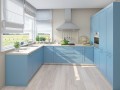 Кухня голубая современная Николь
