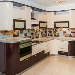 Кухня с радиусным фасадом Доменика