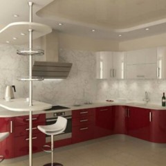 Кухня с радиусным фасадом Сильвия