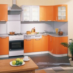 Кухня с радиусным фасадом Элиза