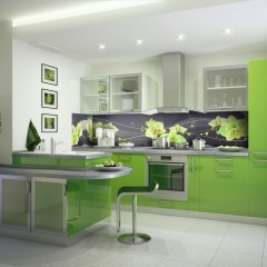 Кухня со стеклом Рита