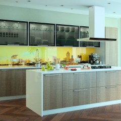 Кухня со стеклом Пина