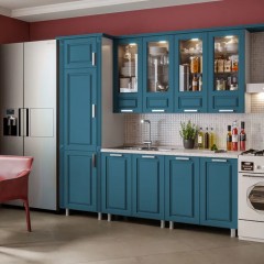 Кухня со стеклом Санта