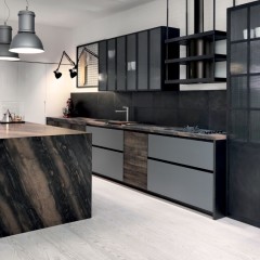 Кухня со стеклом Селия