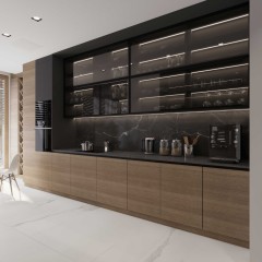 Кухня со стеклом София