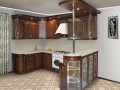 Кухня с барной стойкой Белен