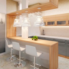 Кухня с барной стойкой Валерия