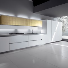 Кухня со скрытыми ручками Рената
