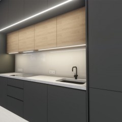Кухня со скрытыми ручками Сол