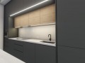 Кухня со скрытыми ручками Сол