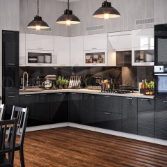 Черная кухня Сизор