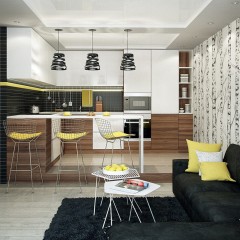 Кухня для кухни-гостиной Анджелик