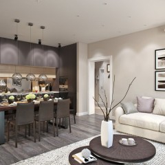 Кухня для кухни-гостиной Аурели