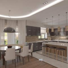 Кухня для кухни-гостиной Кристел