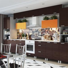 Кухня цвета шоклад Анита