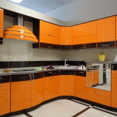 Кухня оранжевого цвета Лучано