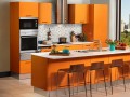 Кухня оранжевого цвета Паола