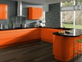 Кухня оранжевого цвета Франка