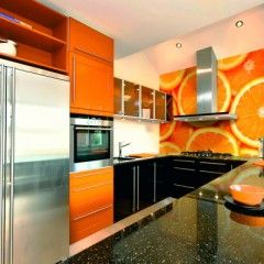 Кухня оранжевого цвета Асфира