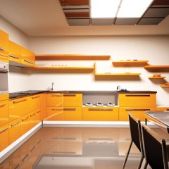 Кухня оранжевого цвета Вива