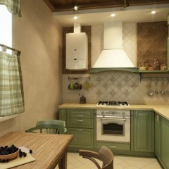Кухня оливкового цвета Гретта