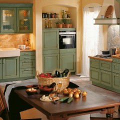 Кухня оливкового цвета Илария